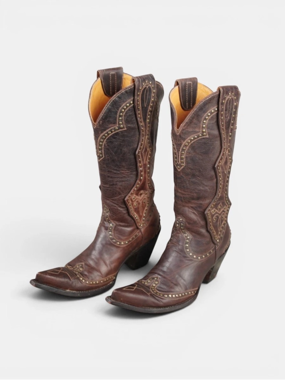 Boot Star Co. by Old Gringo Cowgirl Leather Western Boots W/Studed Womens 6.5 B